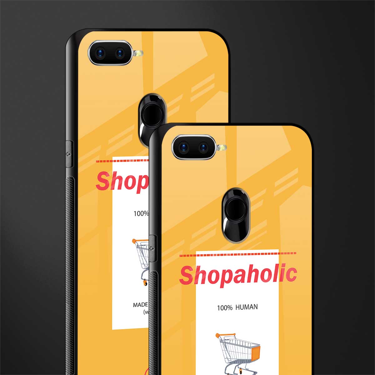 shopaholic glass case for oppo a12 image-2