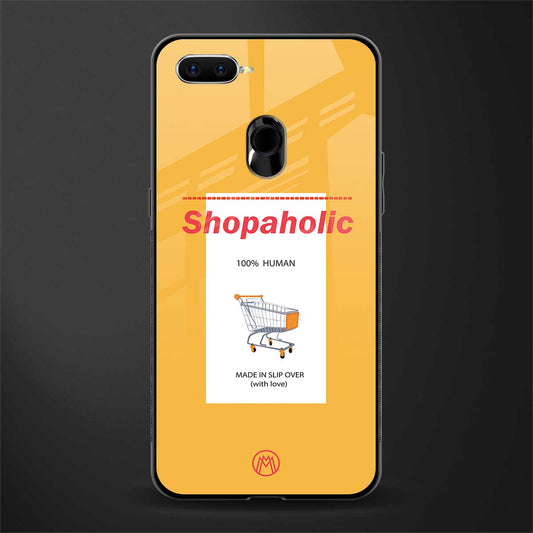 shopaholic glass case for oppo a7 image