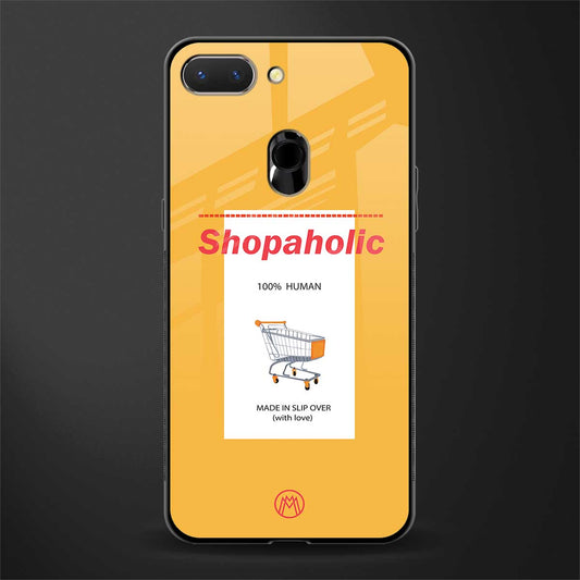 shopaholic glass case for oppo a5 image