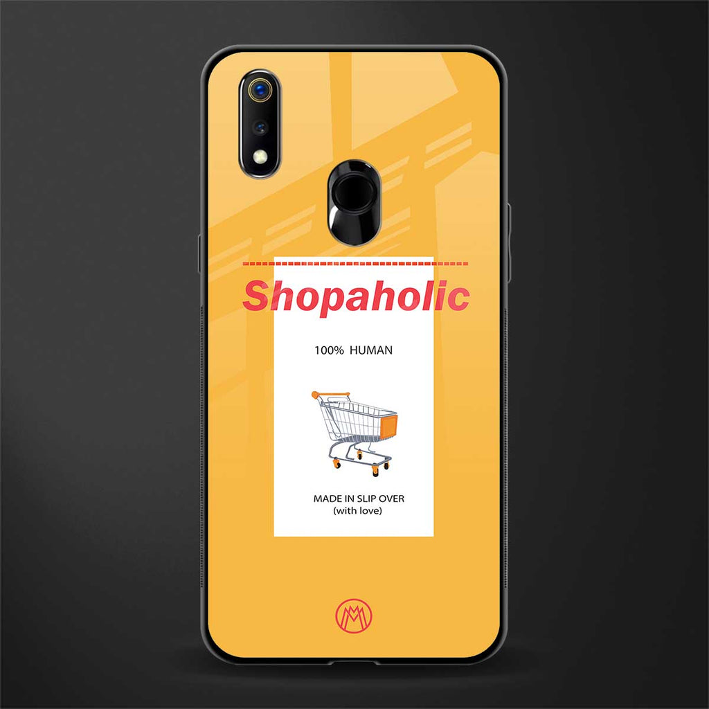 shopaholic glass case for realme 3 pro image