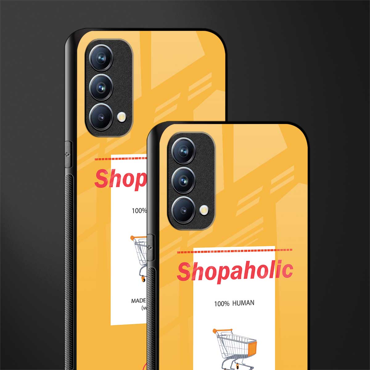 shopaholic glass case for oppo f19 image-2