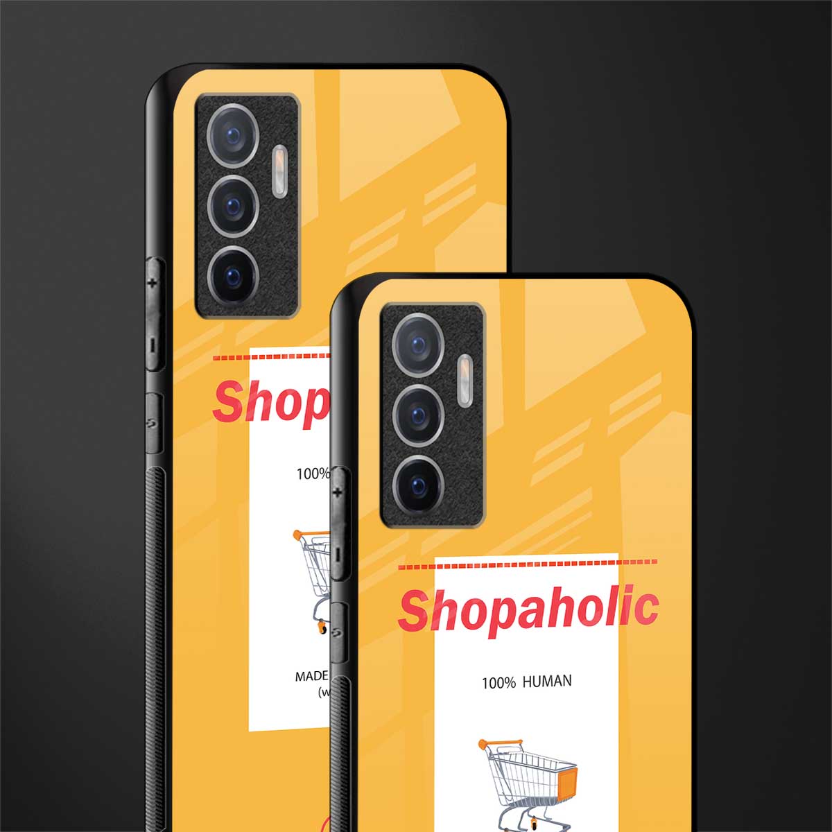 shopaholic glass case for vivo v23e image-2