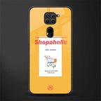 shopaholic glass case for redmi note 9 image