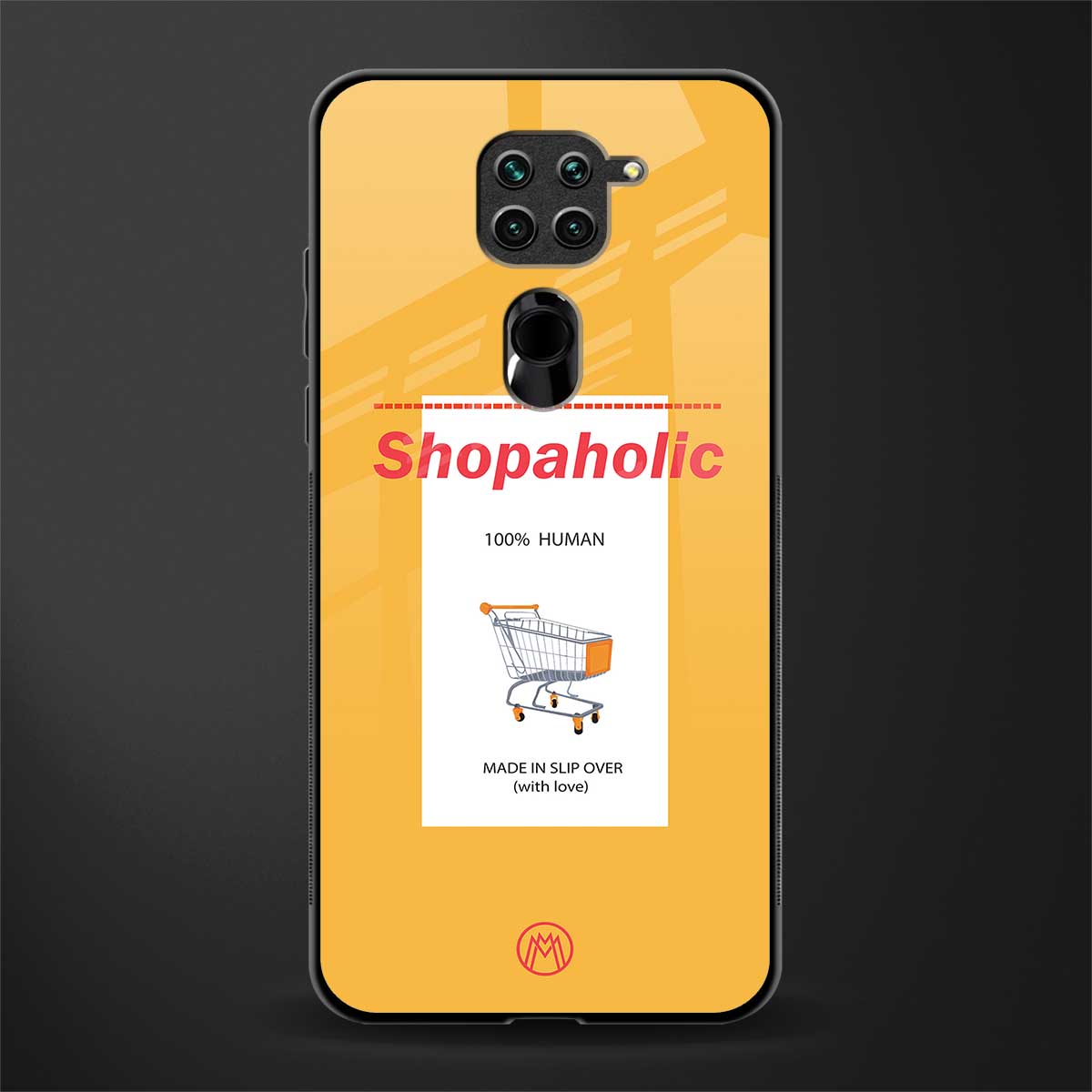 shopaholic glass case for redmi note 9 image