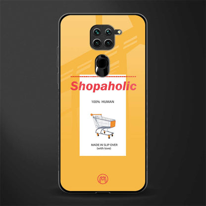 shopaholic glass case for redmi note 9 image