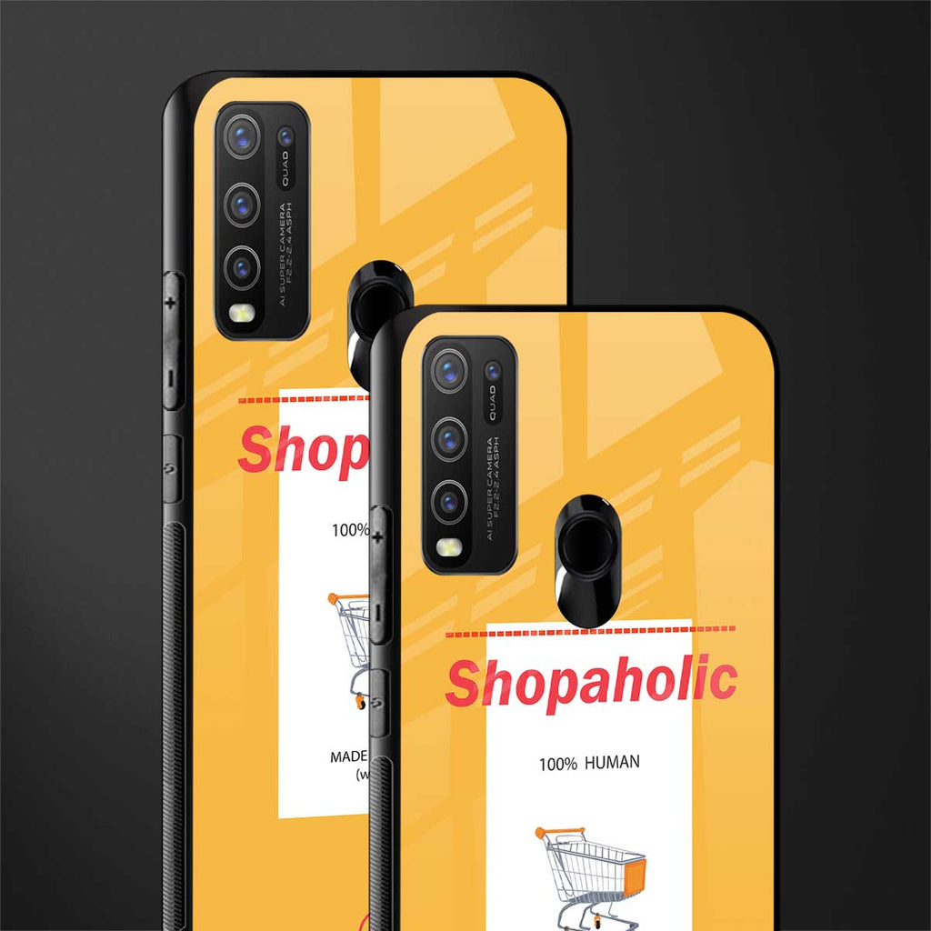 shopaholic glass case for vivo y50 image-2