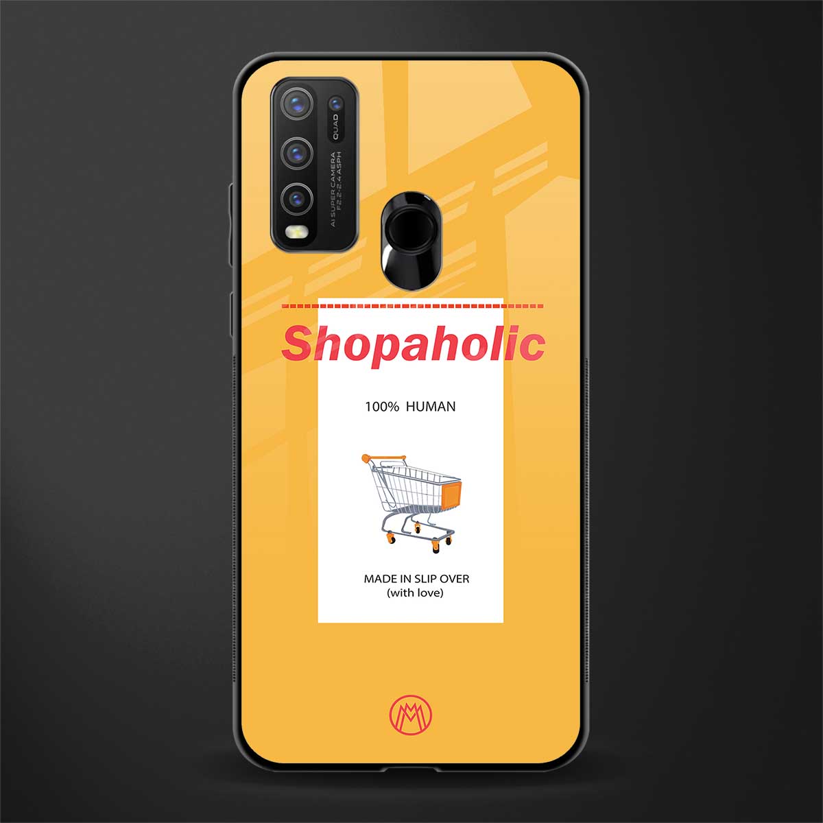 shopaholic glass case for vivo y30 image