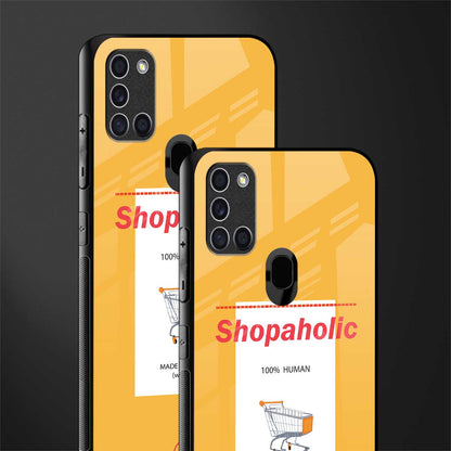 shopaholic glass case for samsung galaxy a21s image-2