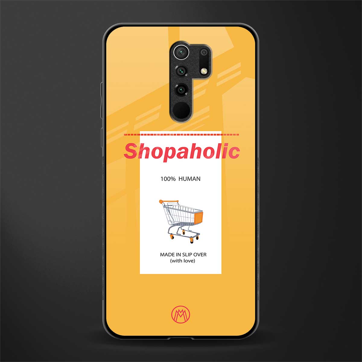 shopaholic glass case for redmi 9 prime image