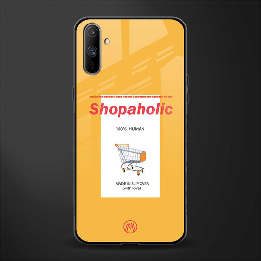 shopaholic glass case for realme c3 image