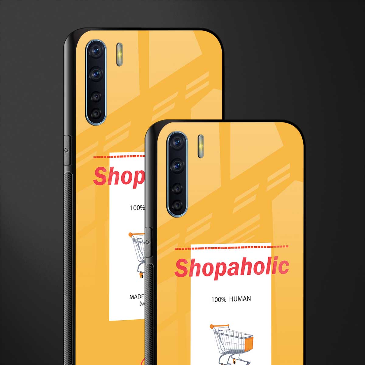 shopaholic glass case for oppo f15 image-2