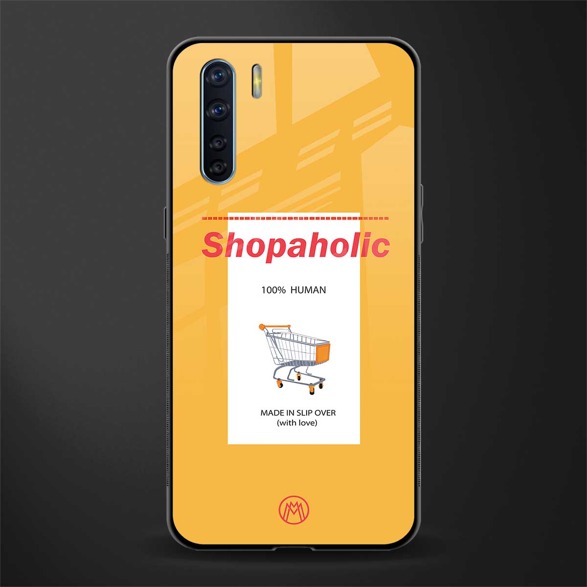 shopaholic glass case for oppo f15 image