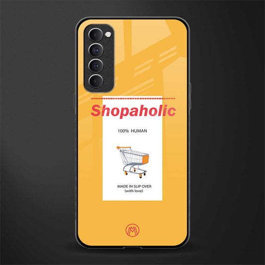 shopaholic glass case for oppo reno 4 pro image