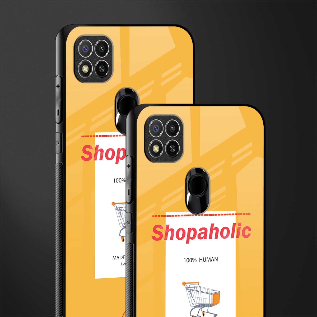 shopaholic glass case for redmi 9 image-2