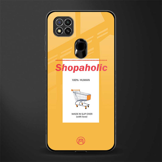 shopaholic glass case for redmi 9 image