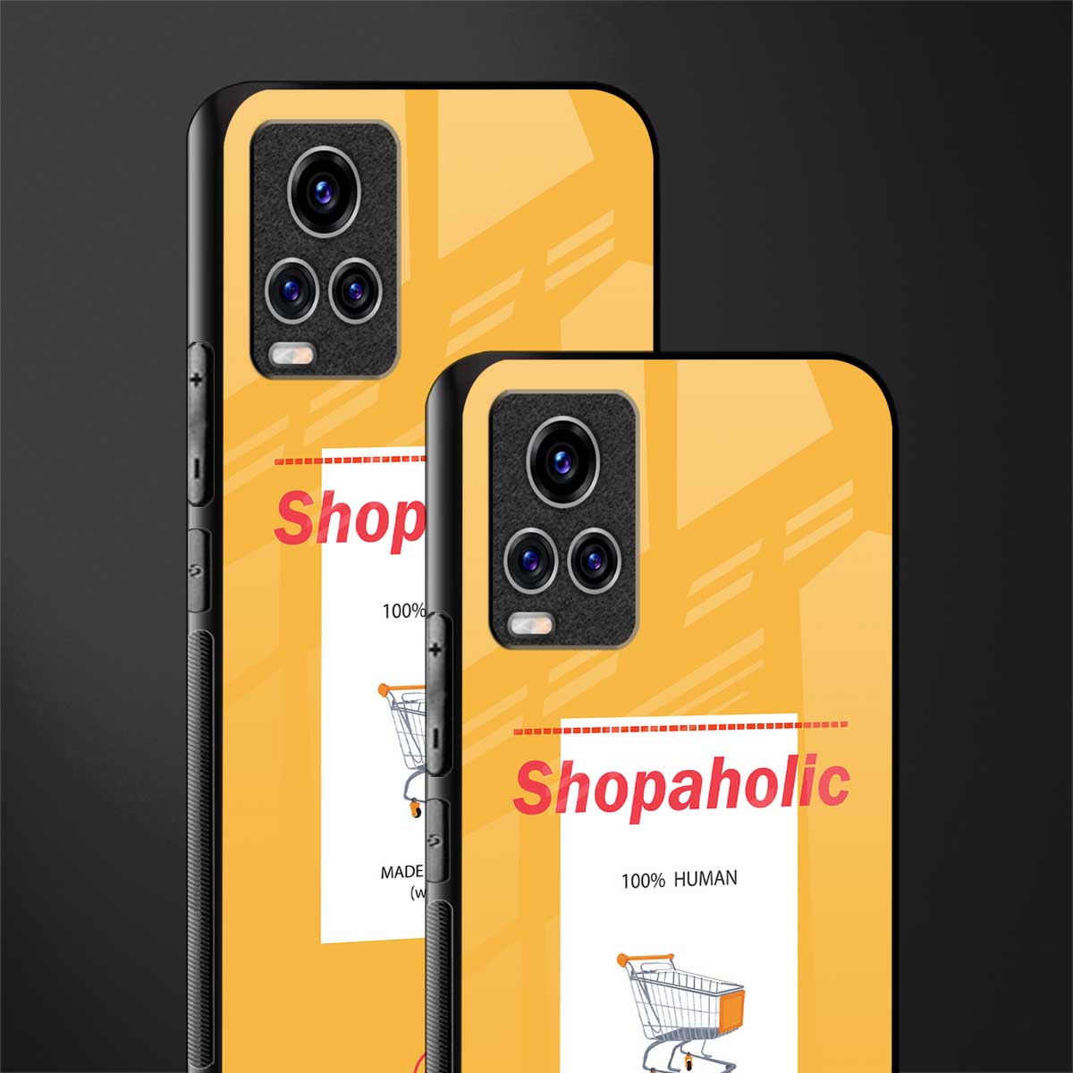 shopaholic glass case for vivo v20 pro image-2