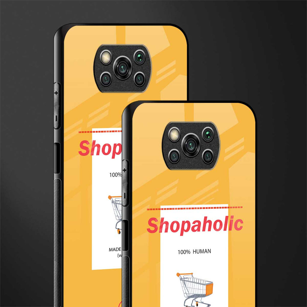 shopaholic glass case for poco x3 image-2