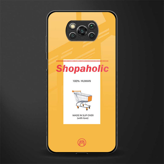 shopaholic glass case for poco x3 image
