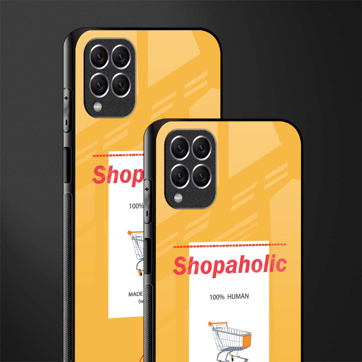 shopaholic glass case for samsung galaxy f62 image-2