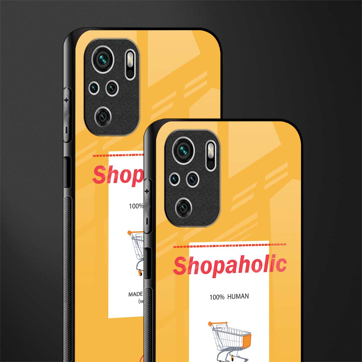 shopaholic glass case for redmi note 10 image-2