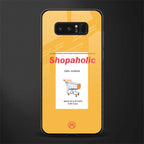 shopaholic glass case for samsung galaxy note 8 image