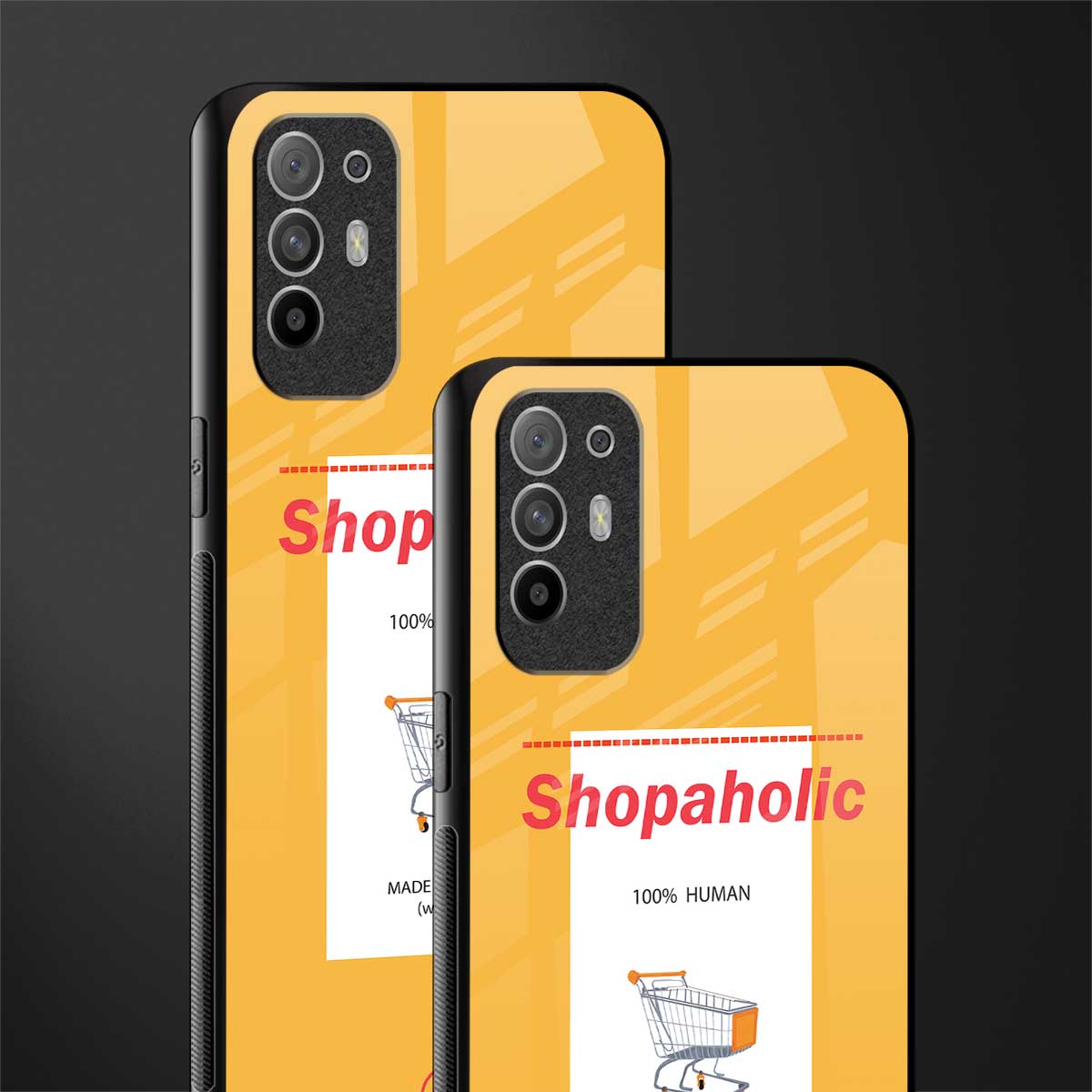 shopaholic glass case for oppo f19 pro plus image-2