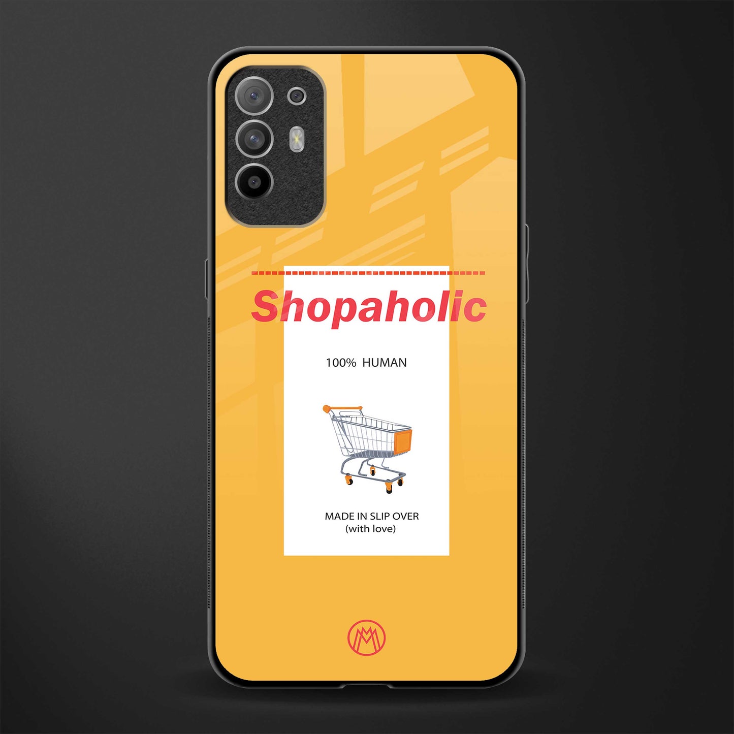 shopaholic glass case for oppo f19 pro plus image