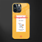 shopaholic glass case for iphone 12 pro image