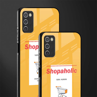 shopaholic glass case for samsung galaxy a03s image-2