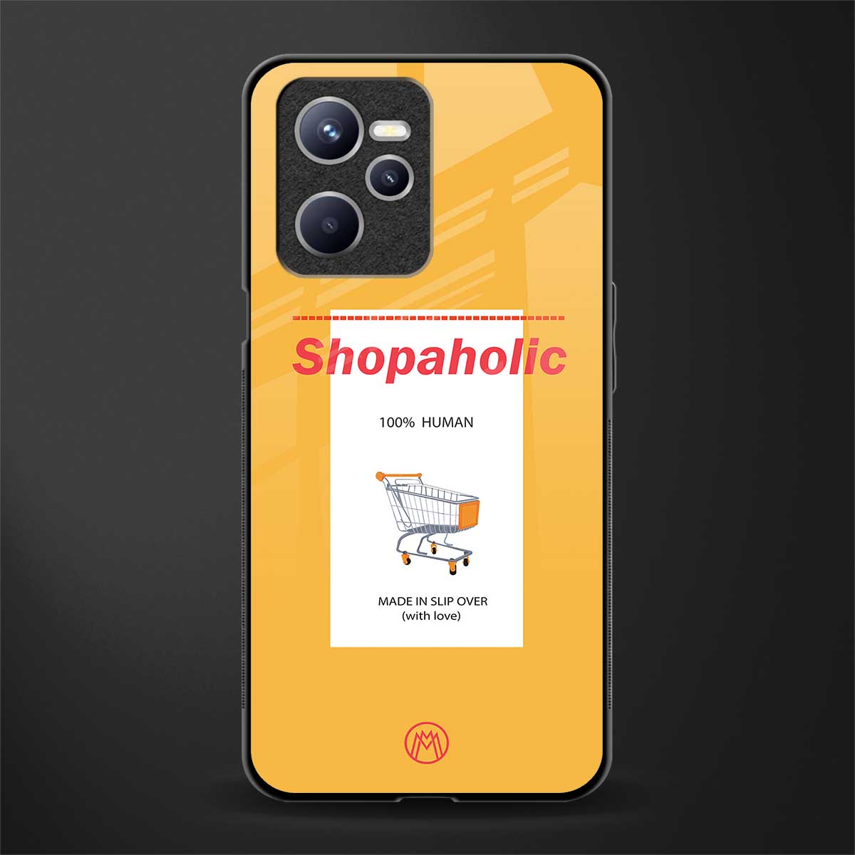 shopaholic glass case for realme c35 image