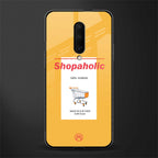 shopaholic glass case for oneplus 7 pro image
