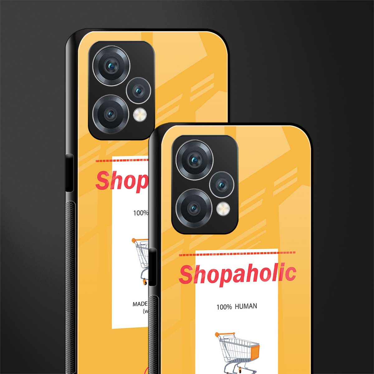 shopaholic back phone cover | glass case for oneplus nord ce 2 lite 5g