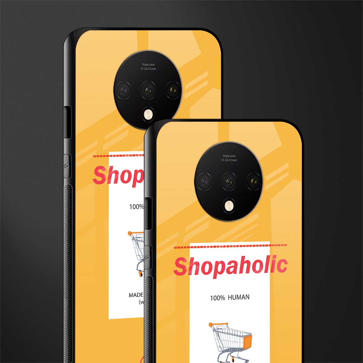 shopaholic glass case for oneplus 7t image-2