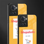 shopaholic back phone cover | glass case for oneplus 10r 5g