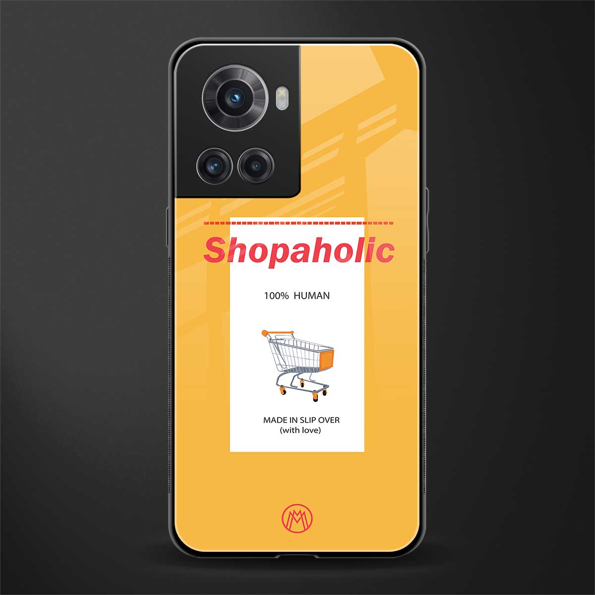shopaholic back phone cover | glass case for oneplus 10r 5g