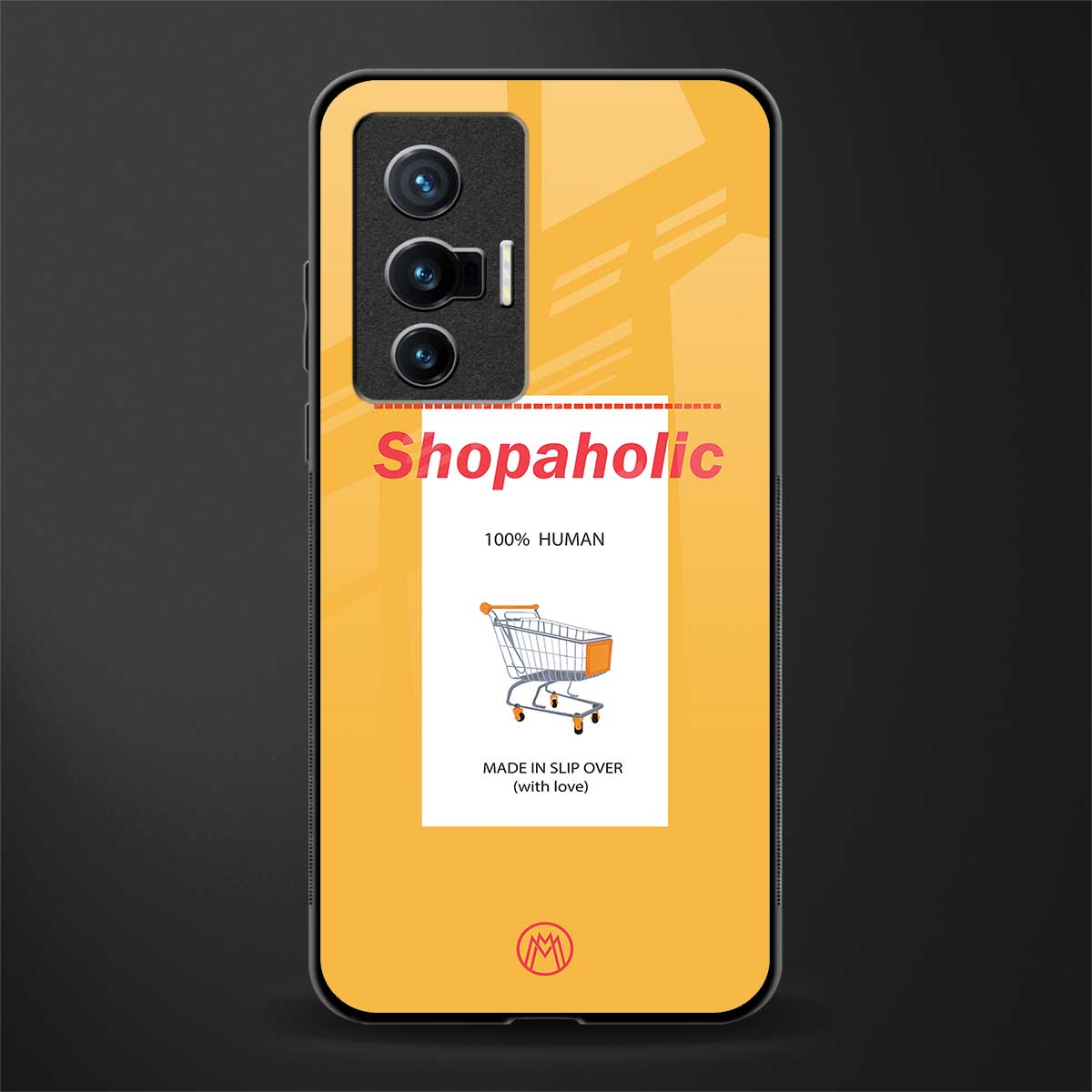 shopaholic glass case for vivo x70 image