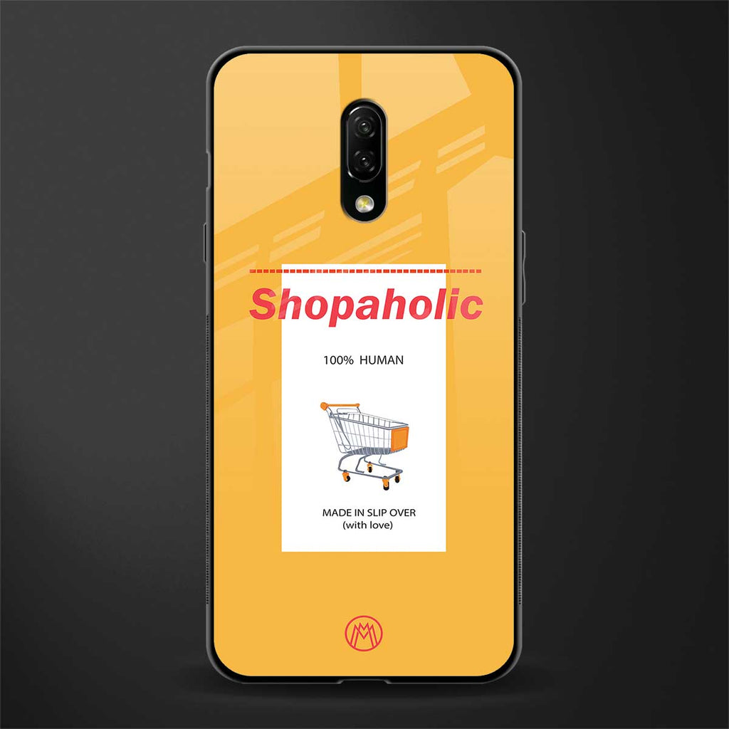 shopaholic glass case for oneplus 7 image