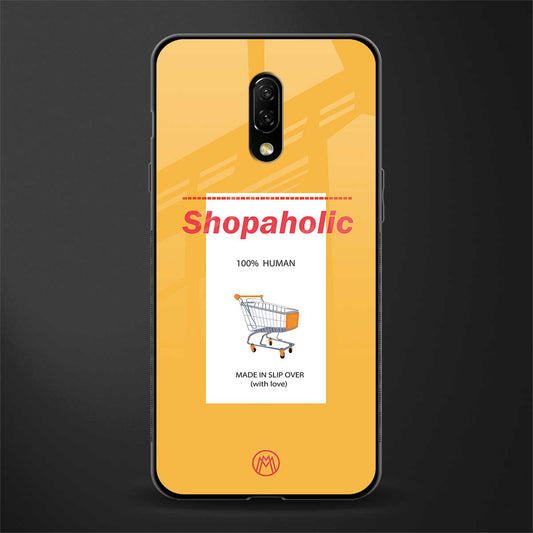 shopaholic glass case for oneplus 7 image