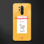 shopaholic glass case for oneplus 8 pro image