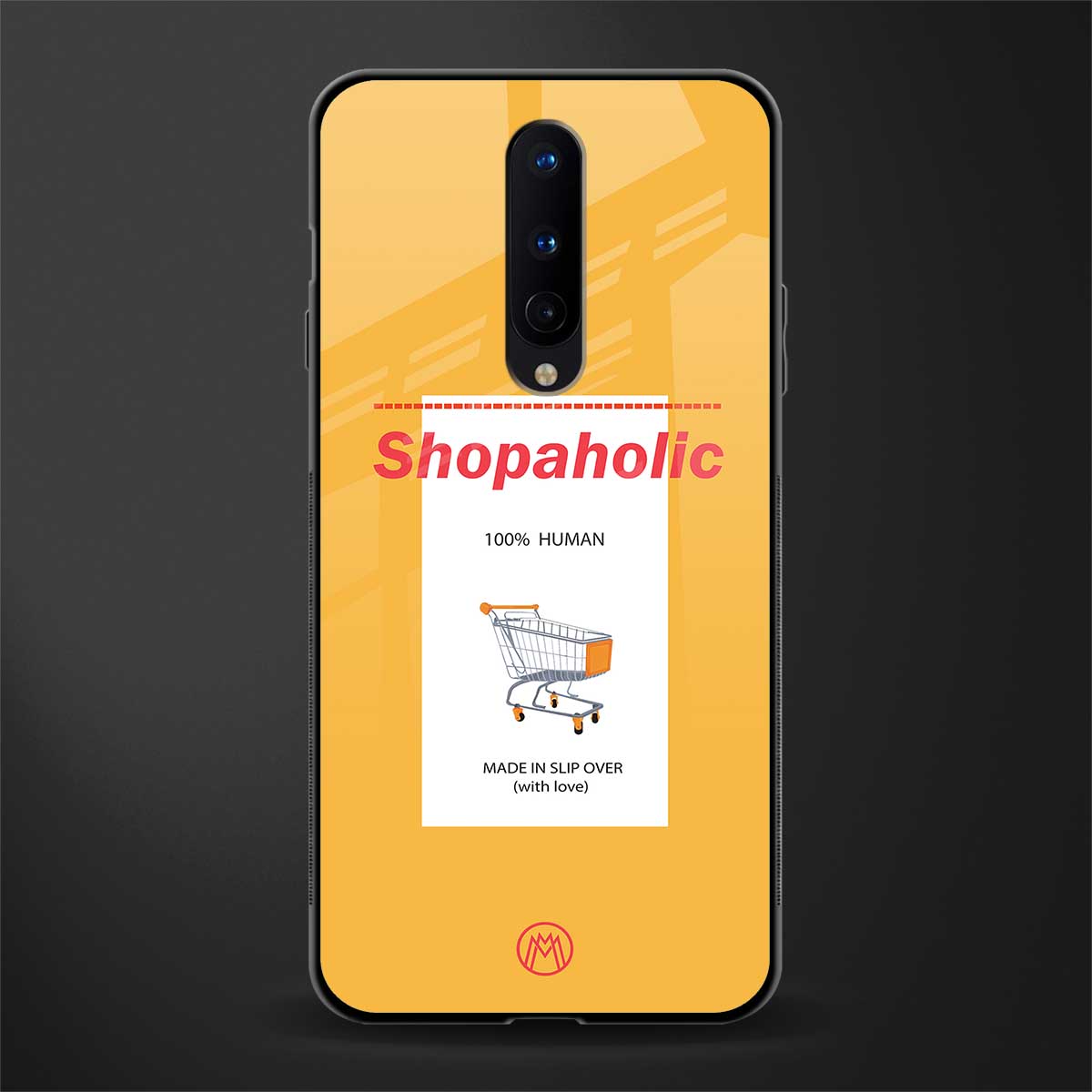 shopaholic glass case for oneplus 8 image