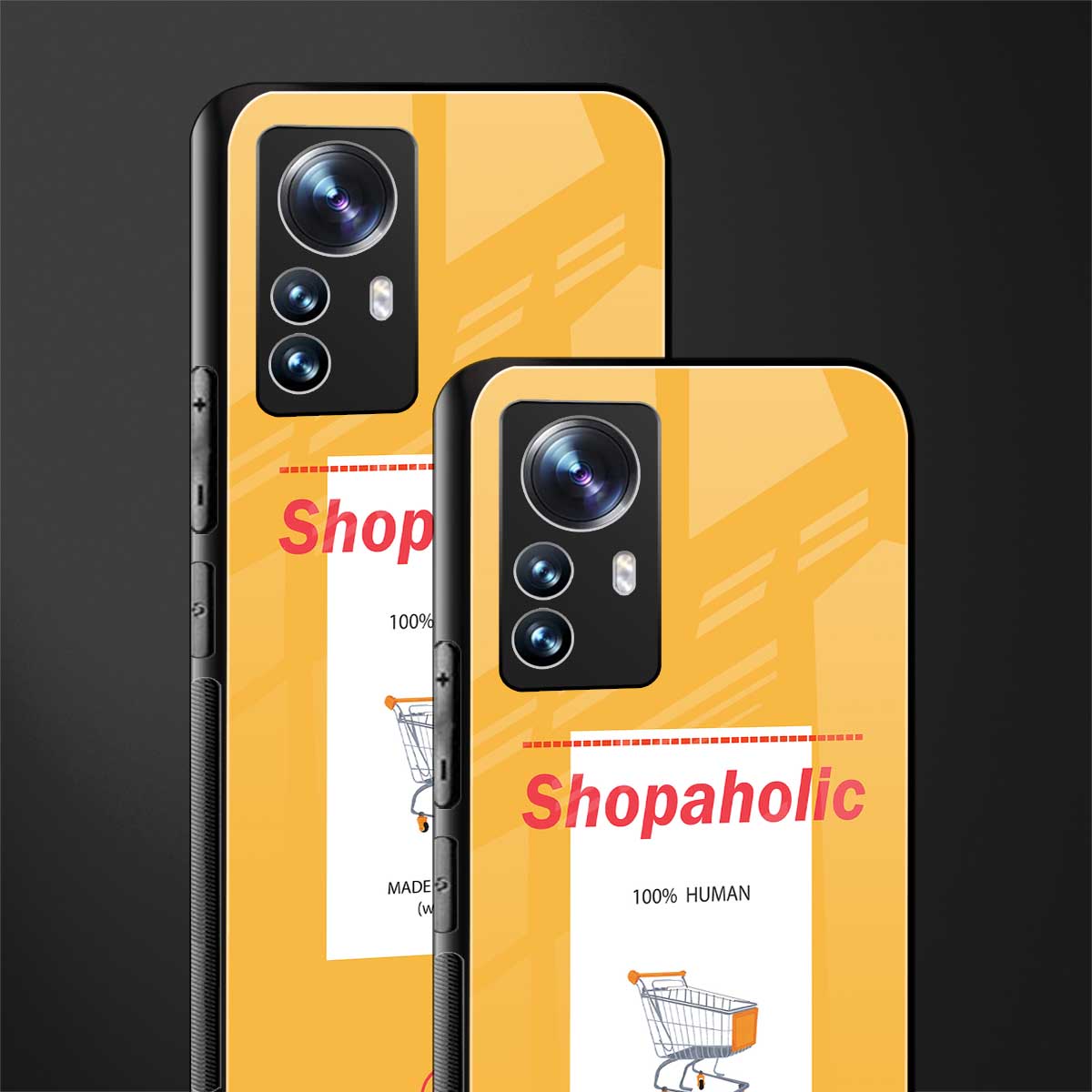 shopaholic back phone cover | glass case for xiaomi 12 pro