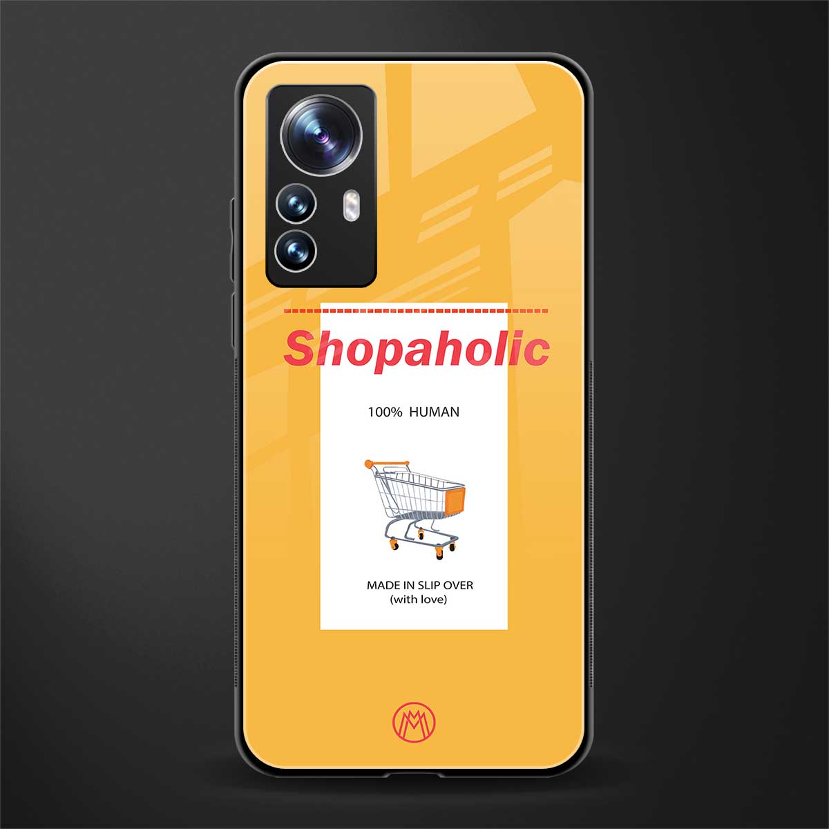 shopaholic back phone cover | glass case for xiaomi 12 pro