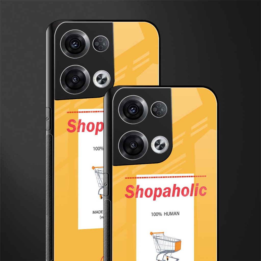 shopaholic back phone cover | glass case for oppo reno 8