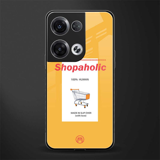 shopaholic back phone cover | glass case for oppo reno 8