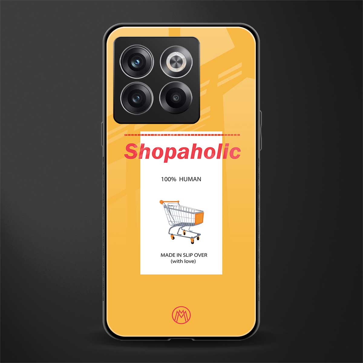 shopaholic back phone cover | glass case for oneplus 10t