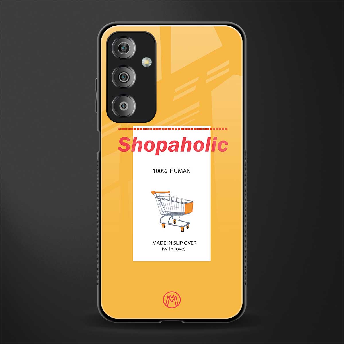 shopaholic back phone cover | glass case for samsung galaxy f23 5g