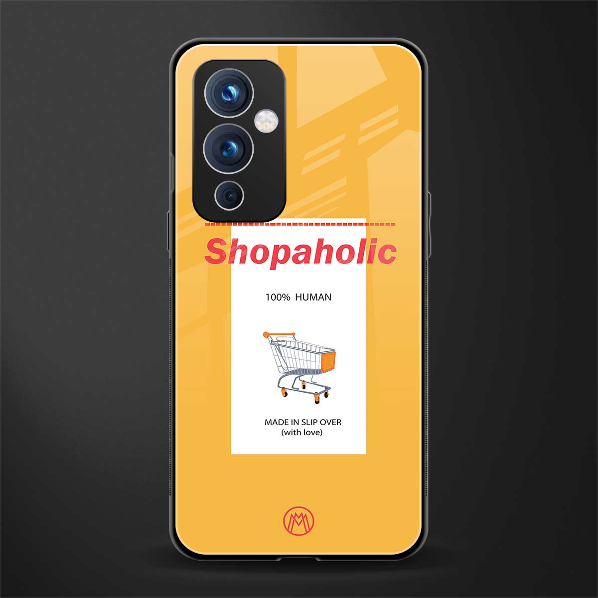 shopaholic back phone cover | glass case for oneplus 9