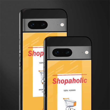 shopaholic back phone cover | glass case for google pixel 7