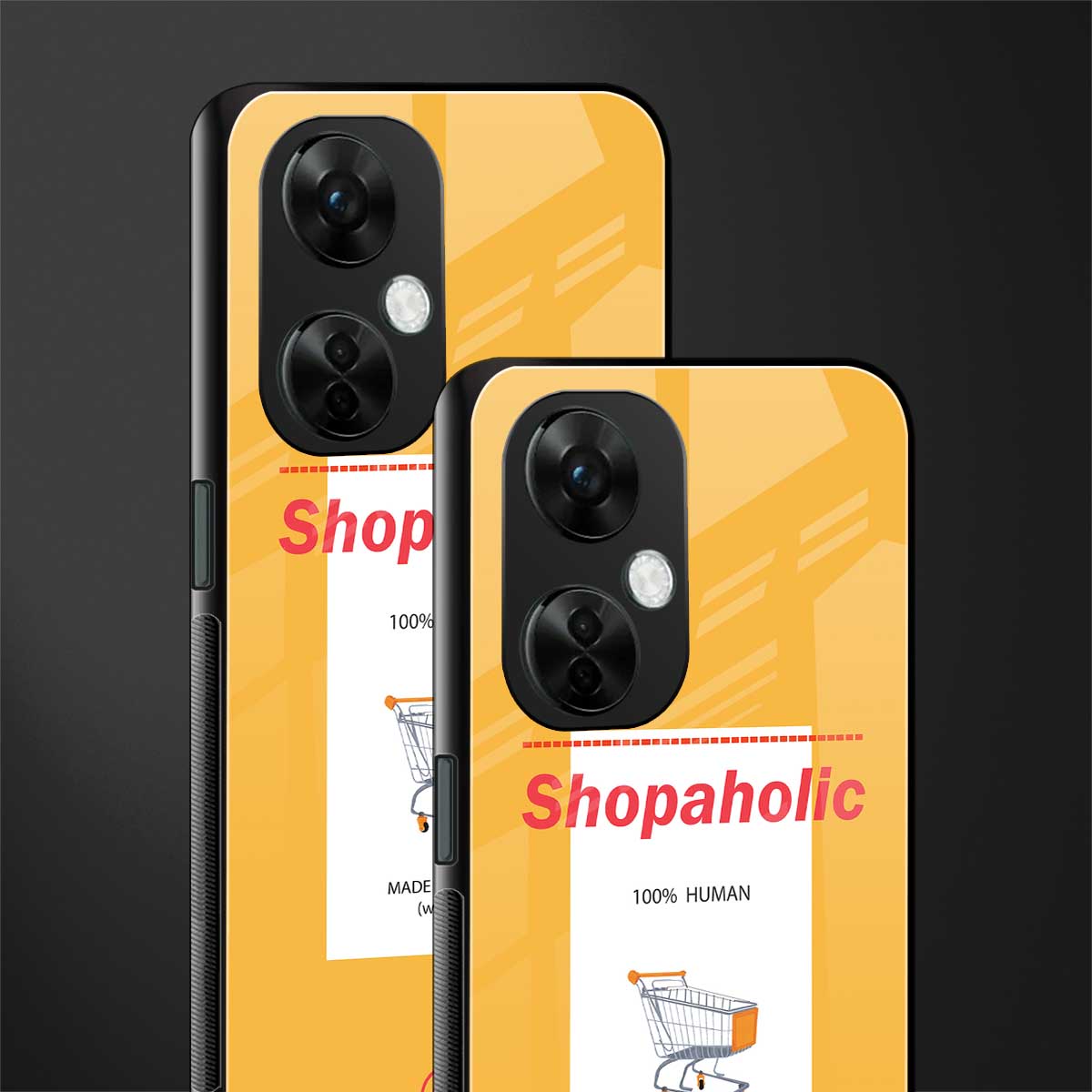 shopaholic back phone cover | glass case for oneplus nord ce 3 lite