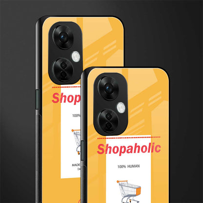 shopaholic back phone cover | glass case for oneplus nord ce 3 lite